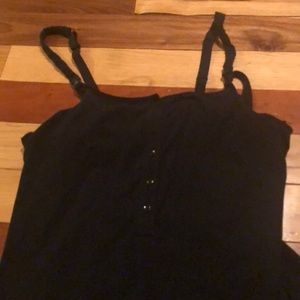 Nursing tank. Black button down. Size L.